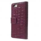 Etui for iPhone 6 Croco m/kortlommer Burgunder thumbnail