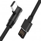 USB Sync og ladekabel Type C (L-shaped) 1 Meter Svart thumbnail