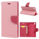 Lommebok Etui for Sony Xperia Z3 Mercury Lys Rosa thumbnail