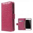 Etui for iPhone 6 Croco m/kortlommer Rosa thumbnail