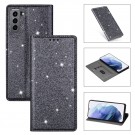 Galaxy S21 Slimbook Etui Glitter Svart thumbnail