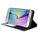 Slimbook Etui m/displayvindu for Galaxy S6 Edge Mercury Mørk Blå thumbnail