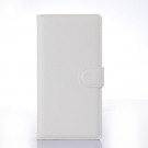 Lommebok Etui for Sony Xperia Z3+ Lychee Hvit thumbnail