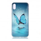 iPhone XS Max Deksel Art Selvlysende Blue Butterfly thumbnail