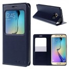 Slimbook Etui m/displayvindu for Galaxy S6 Edge Mercury Mørk Blå thumbnail