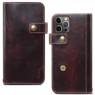 iPhone 13 Pro Max 6,7 Vintage Etui m/kortlommer av ekte lær Red thumbnail