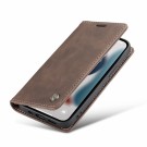 iPhone 13 6,1 Lommebok Etui Retro Lux Kaffebrun thumbnail