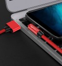 USB Sync og ladekabel Type C (L-shaped) 1 Meter Rød thumbnail