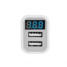 Dobbel USB Billader Adapter 2.1A m/ Digitalt Display thumbnail