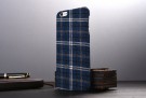 iPhone 6/6s 4,7" Deksel Tartan mønster Blå thumbnail