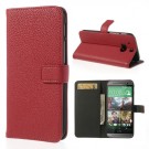 Lommebok Etui HTC One (M8) Classic Rød thumbnail