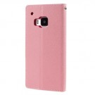 Etui m/kortlommer for HTC One M9 Mercury Lys Rosa thumbnail