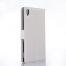Lommebok Etui for Sony Xperia Z3+ Lychee Hvit thumbnail