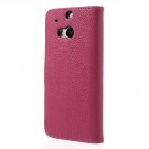 Lommebok Etui HTC One (M8) Classic Rosa thumbnail