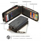 Galaxy S7 2i1 Mobilveske m/kortlommer og glidelås Svart thumbnail