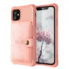 iPhone 12 6,1 / iPhone 12 Pro 6,1 Deksel Armor Wallet Rosègull thumbnail