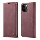 iPhone 12 Pro Max 6,7" Lommebok Etui Retro Lux Vinrød thumbnail