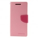 Etui m/kortlommer for HTC One M9 Mercury Lys Rosa thumbnail