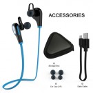 Bluetooth Handsfree Stereo Øreplugger Sporty Mini Blå thumbnail