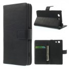 Lommebok Etui for Sony Xperia Z3 Compact Classic Svart thumbnail