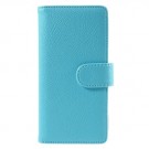 Lommebok Etui for Sony Xperia Z3+ Lychee Lys Blå thumbnail