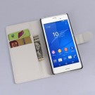 Lommebok Etui for Sony Xperia Z3+ Lychee Hvit thumbnail