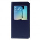 Slimbook Etui m/displayvindu for Galaxy S6 Edge Mercury Mørk Blå thumbnail