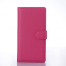 Lommebok Etui for Sony Xperia Z3+ Lychee Mørk Rosa thumbnail