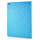 Mappe Etui for iPad Air Glitter Blomst Blå thumbnail