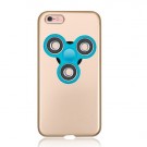 iPhone 6/6s 4,7" Deksel med Fidget Spinner Gull/Svart (Lys Blå Fidget Spinner) thumbnail