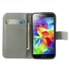 Etui for Galaxy S5 Mini m/kortlommer Glitter Roser thumbnail