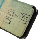 Slimbook Etui m/skjermvindu for Galaxy Xcover 3 Live Laugh Love thumbnail