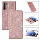 Galaxy S21 Slimbook Etui Glitter Rosa thumbnail