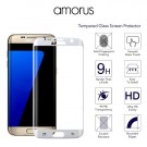 1 stk 3D Skjermbeskytter av herdet glass for Galaxy S7 Hvit Ramme thumbnail
