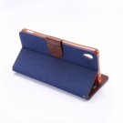 Lommebok Etui for Sony Xperia Z3+ Denim Mørk Blå thumbnail