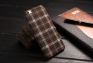 iPhone 6/6s 4,7" Deksel Tartan mønster Brun thumbnail