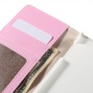 Lommebok Etui for Sony Xperia Z3+ Lychee Lys Rosa thumbnail