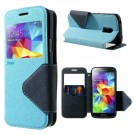 Etui for Galaxy S5 Mini Roar m/Skjermvindu Lys Blå thumbnail