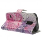 Etui for Galaxy S5 Mini m/kortlommer Glitter Roser thumbnail
