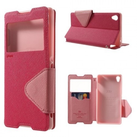 Slimbook Etui for Sony Xperia Z3 Roar Mørk Rosa