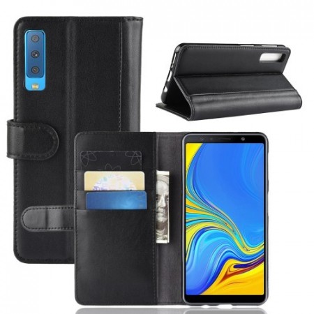 Galaxy A7 (2018) Etui m/kortlommer Splittet Lær