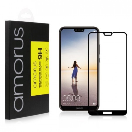 Heldekkende Skjermbeskytter av herdet glass for Huawei P20 Lite