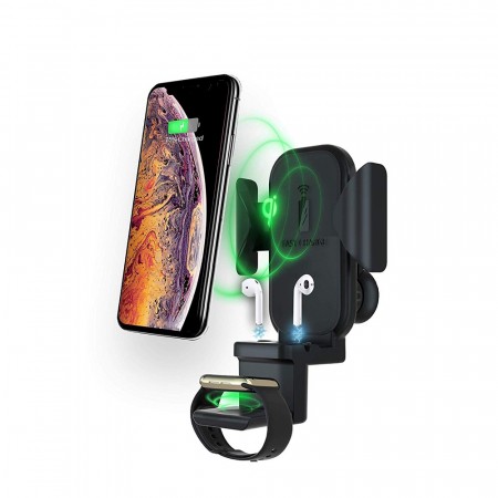 3i1 Trådløs Mobillader forBil iPhone/ AirPods/ Apple Watch