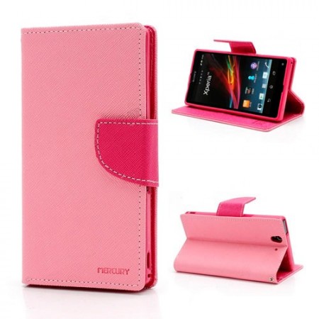 Lommebok Etui for Sony Xperia Z2 Mercury Lys Rosa