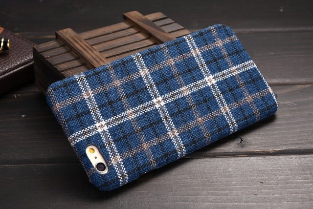 iPhone 6/6s 4,7" Deksel Tartan mønster Blå