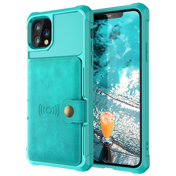 iPhone 11 Pro Max 6,5 Deksel Armor Wallet Turkis