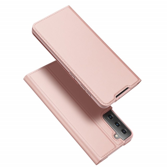 Galaxy S21 Slimbook Etui med 1 kortlomme Rosa