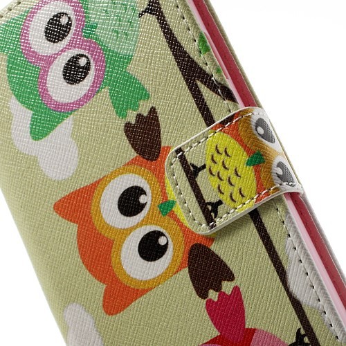 Lommebok Etui for Galaxy S5 Mini Ugle 3