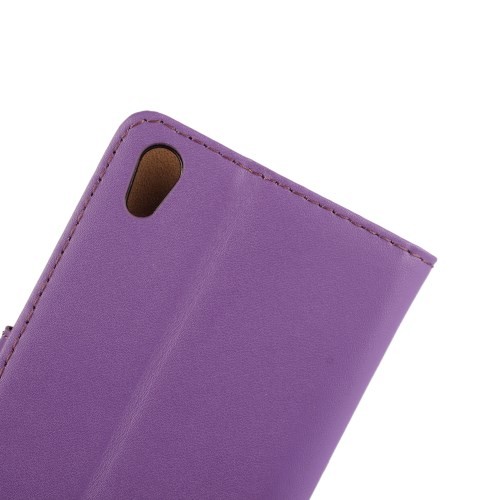 Lommebok Etui for Xperia Z5 Compact Genuine Lilla