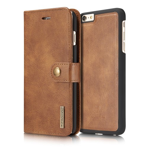 iPhone 6 Pluss/6s Pluss 5,5" 2i1 Etui m/3 kortlommer Classic Lys Brun